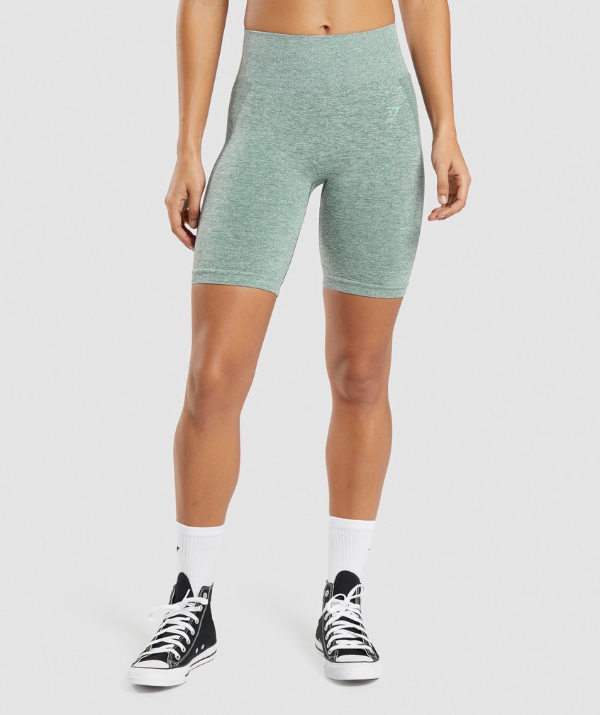 Green Women's Gymshark Flex Cycling Shorts | USA-34502