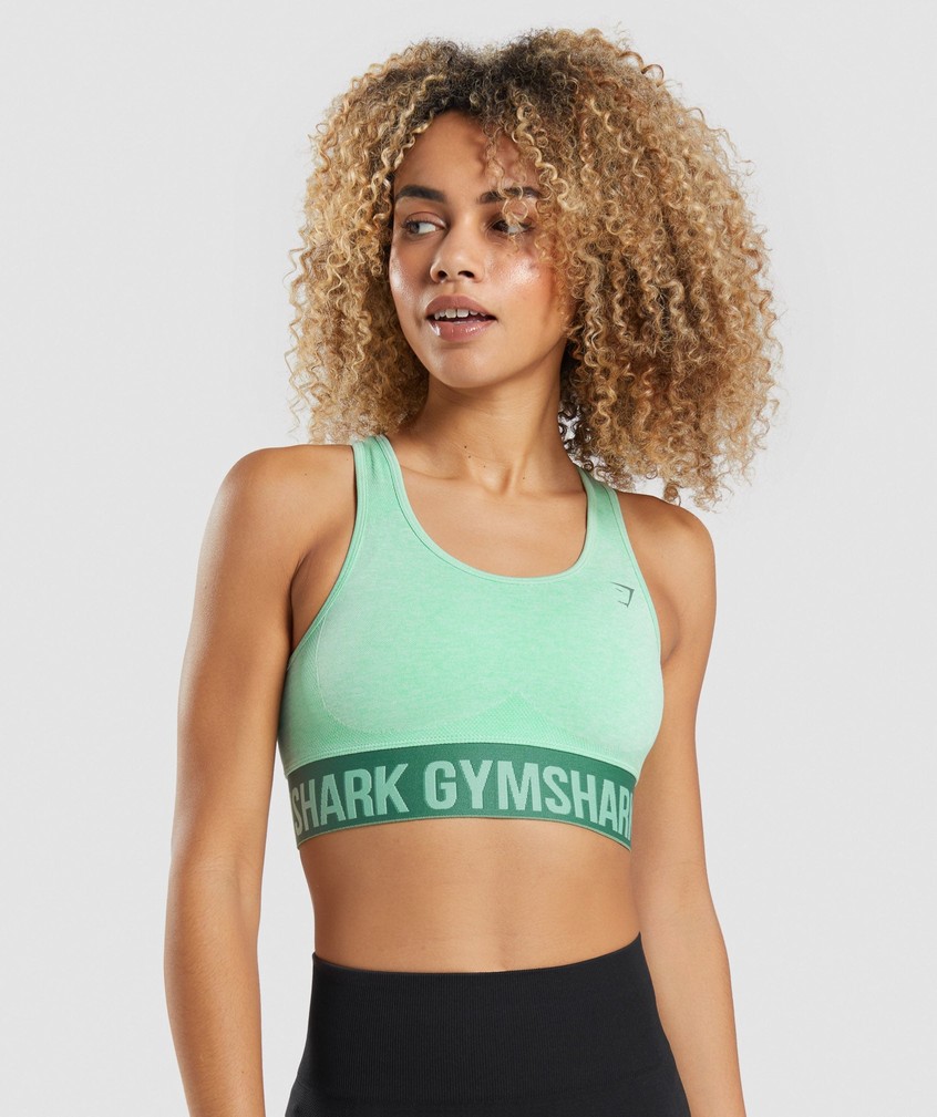 Green Women's Gymshark Flex Sports Bra | USA-28317