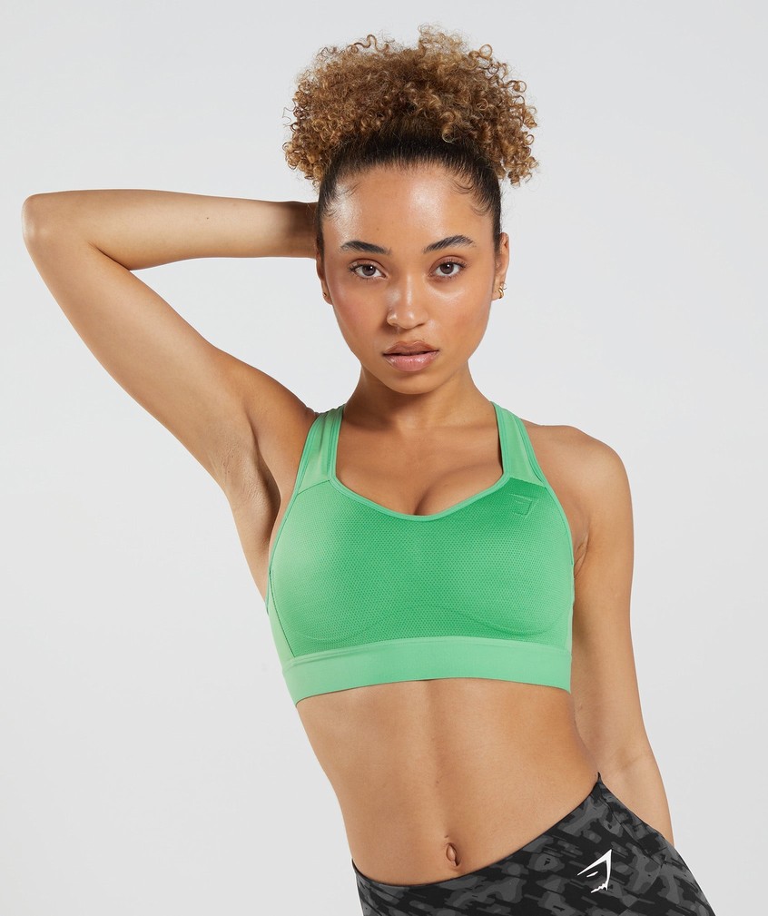 Green Women's Gymshark Lightweight High Support Sports Bra | USA-68943