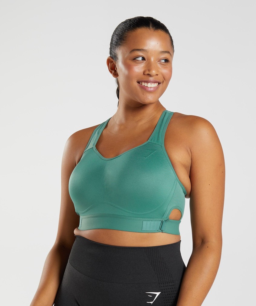 Green Women's Gymshark Racerback High Support Sports Bra | USA-91734