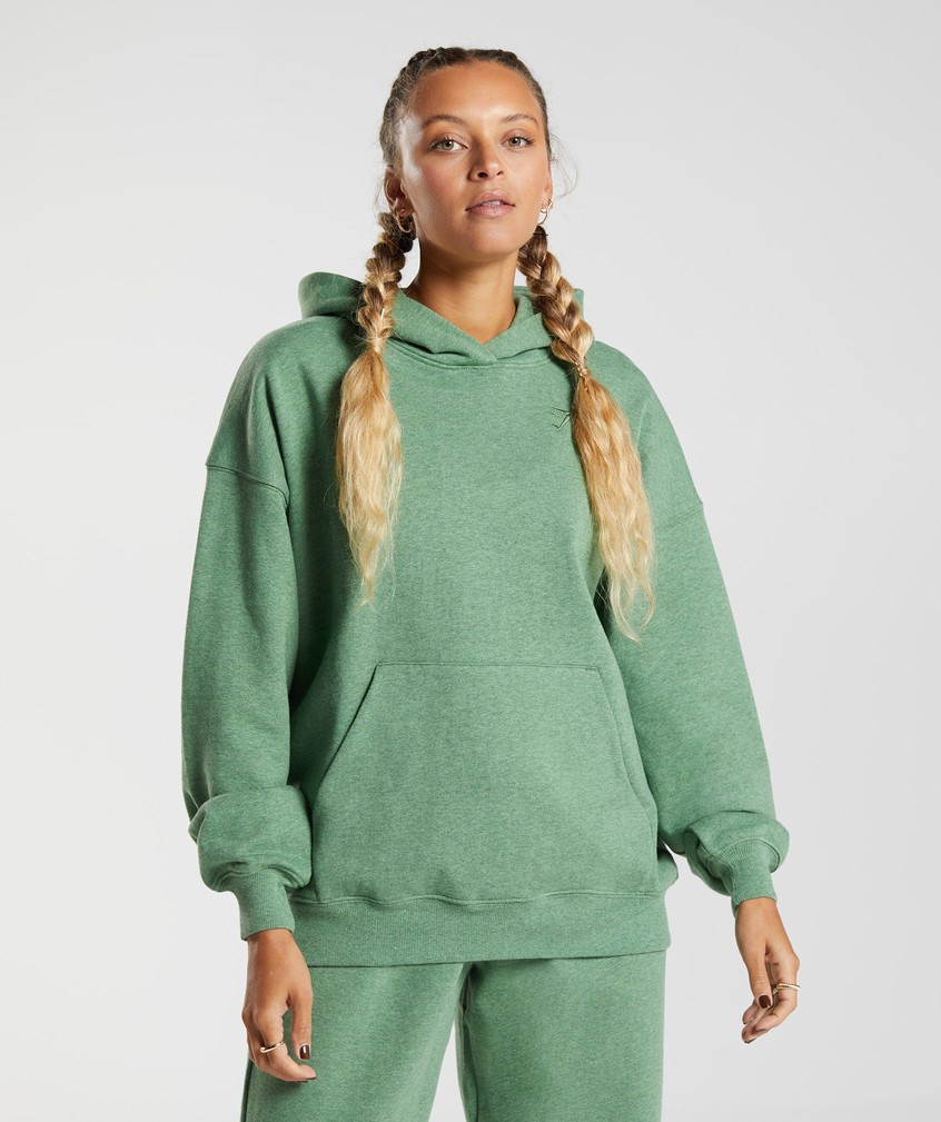 Green Women's Gymshark Rest Day Sweats Hoodie | USA-75210