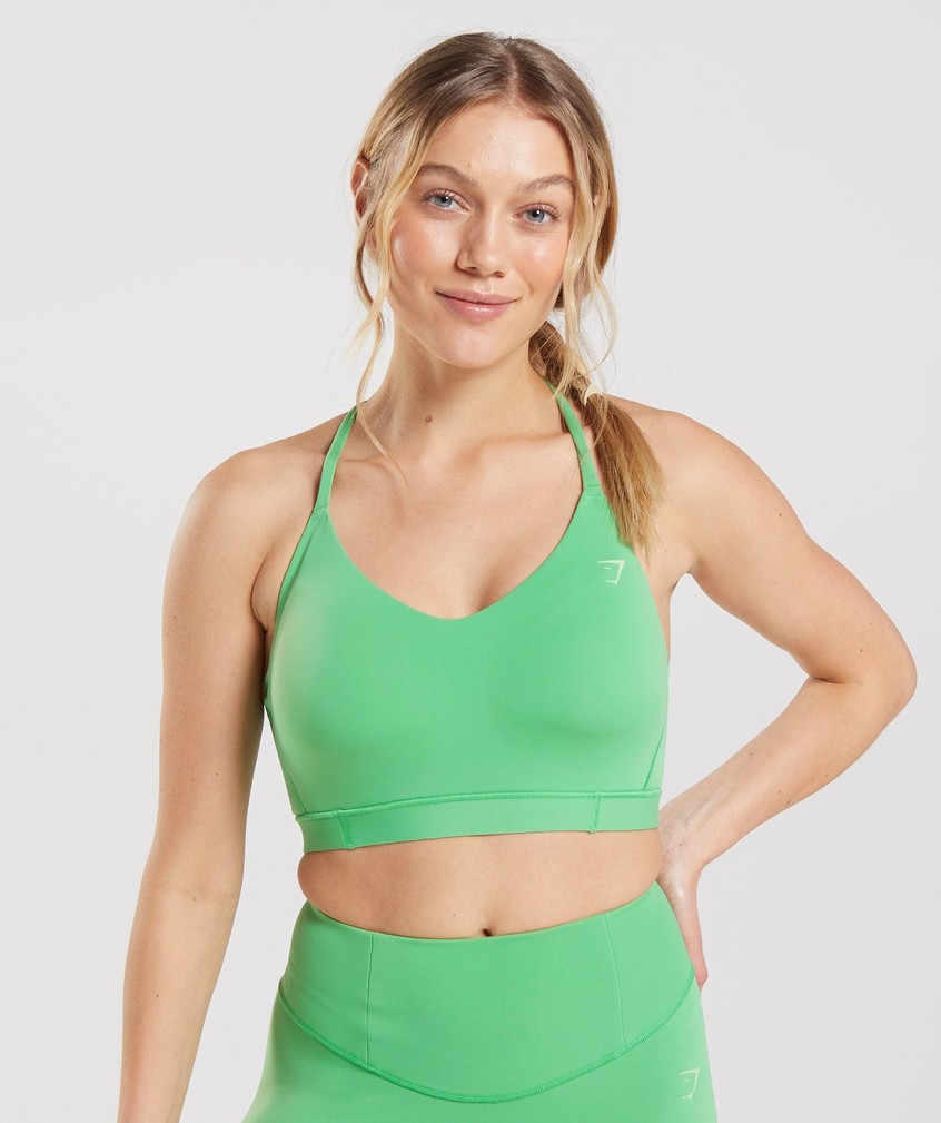 Green Women's Gymshark Studio Sports Bra | USA-68790