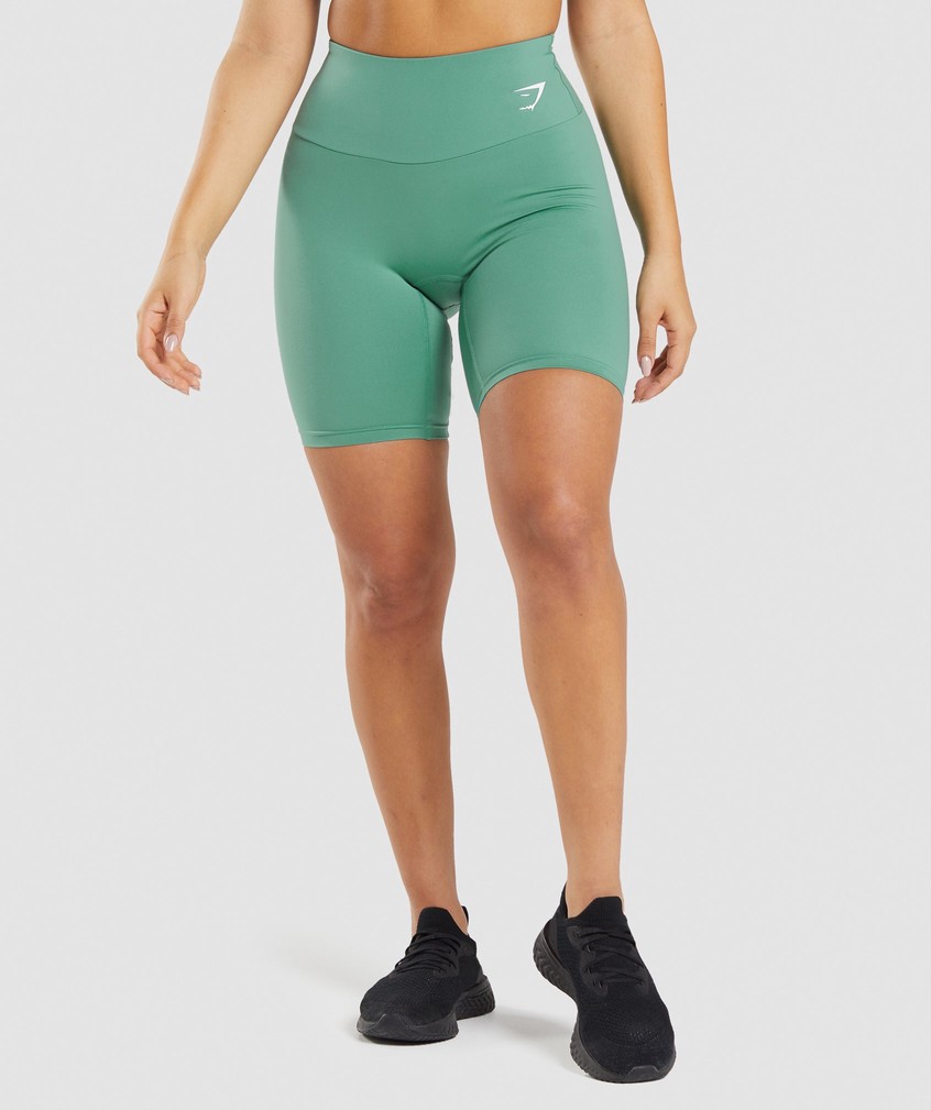 Green Women's Gymshark Training Cycling Shorts | USA-17508