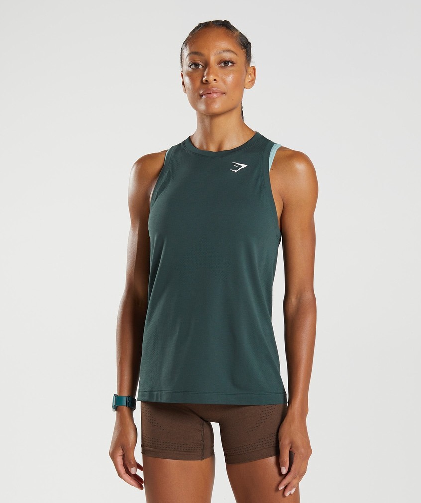 Green Women's Gymshark Vital Seamless 2.0 Light Tank | USA-68537