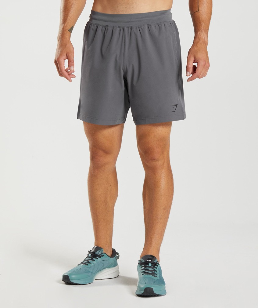 Grey Men's Gymshark Apex 8" Function Shorts | USA-12849