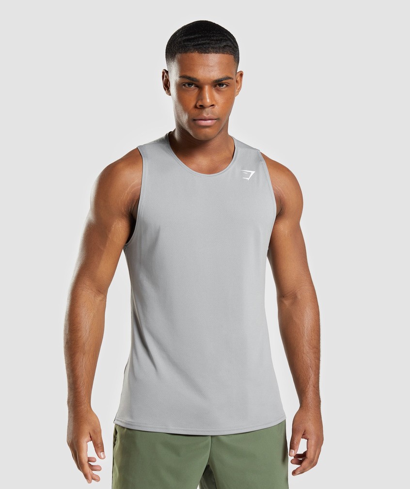 Grey Men's Gymshark Arrival Tank | USA-19348