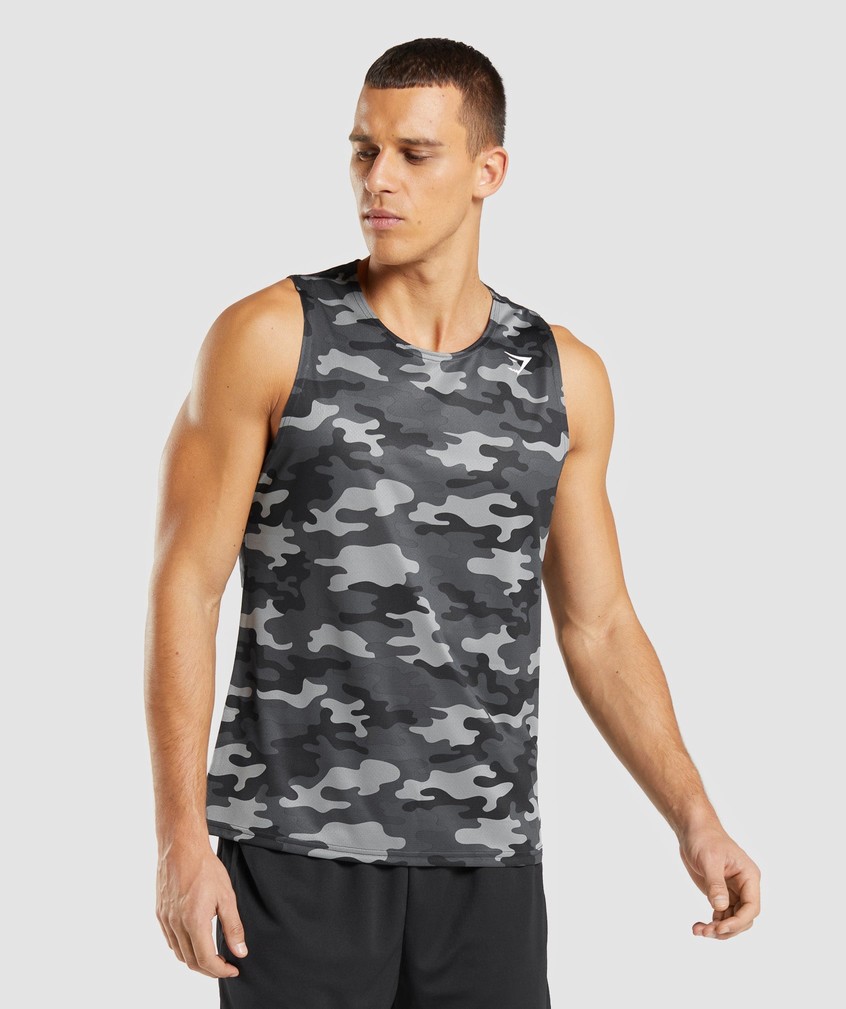 Grey Men's Gymshark Arrival Tank | USA-27819