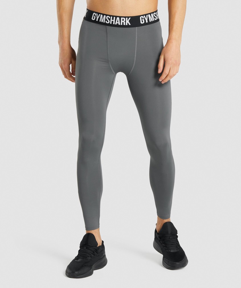 Grey Men's Gymshark Element Baselayer Leggings | USA-06734