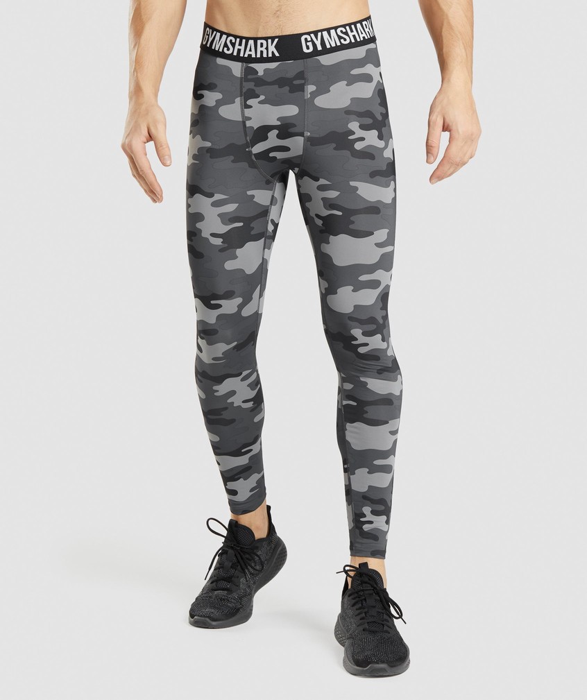 Grey Men's Gymshark Element Baselayer Leggings | USA-17039