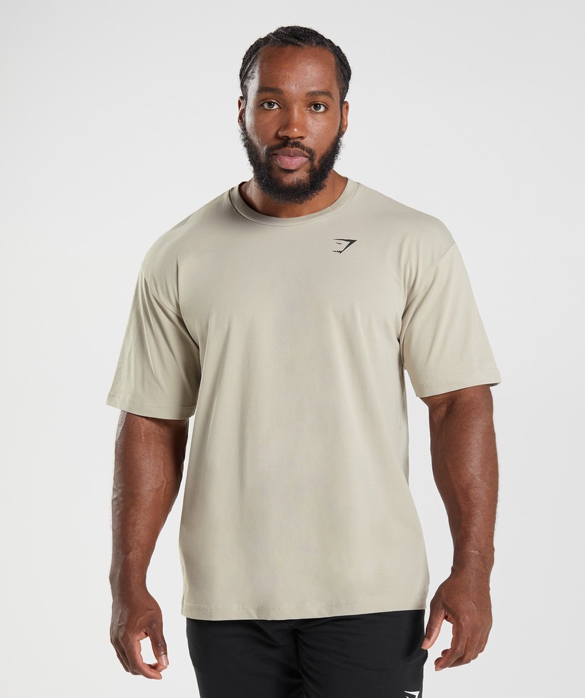 Grey Men's Gymshark Essential Oversized T-Shirts | USA-29061