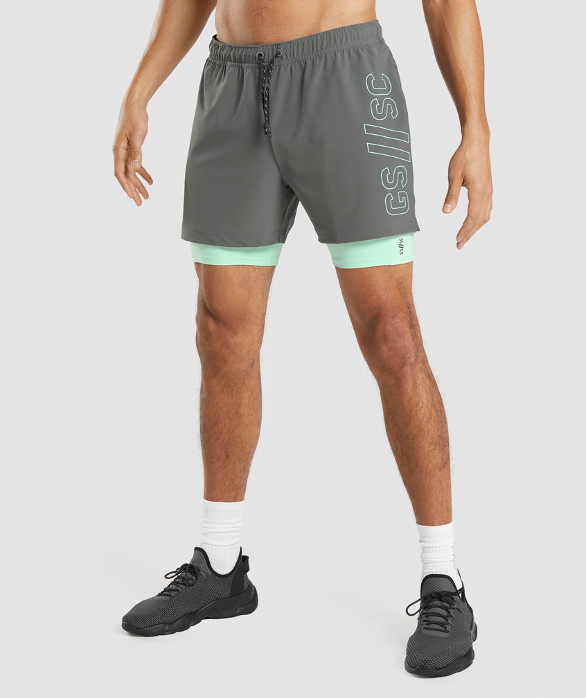 Grey Men's Gymshark Steve Cook Ranger Shorts | USA-59274