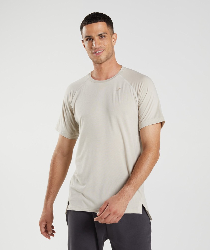 Grey Men's Gymshark Studio T-Shirts | USA-15063