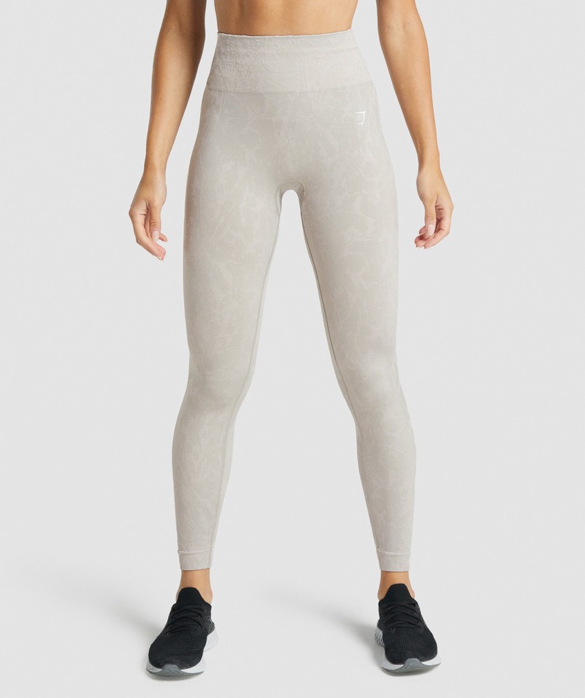 Grey Women's Gymshark Adapt Animal Seamless Leggings | USA-43590