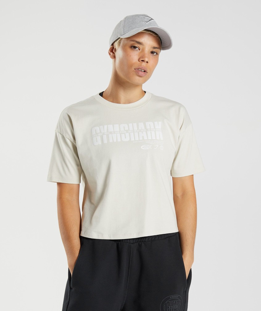 Grey Women's Gymshark GS10 Year Midi Top T-Shirts | USA-40925