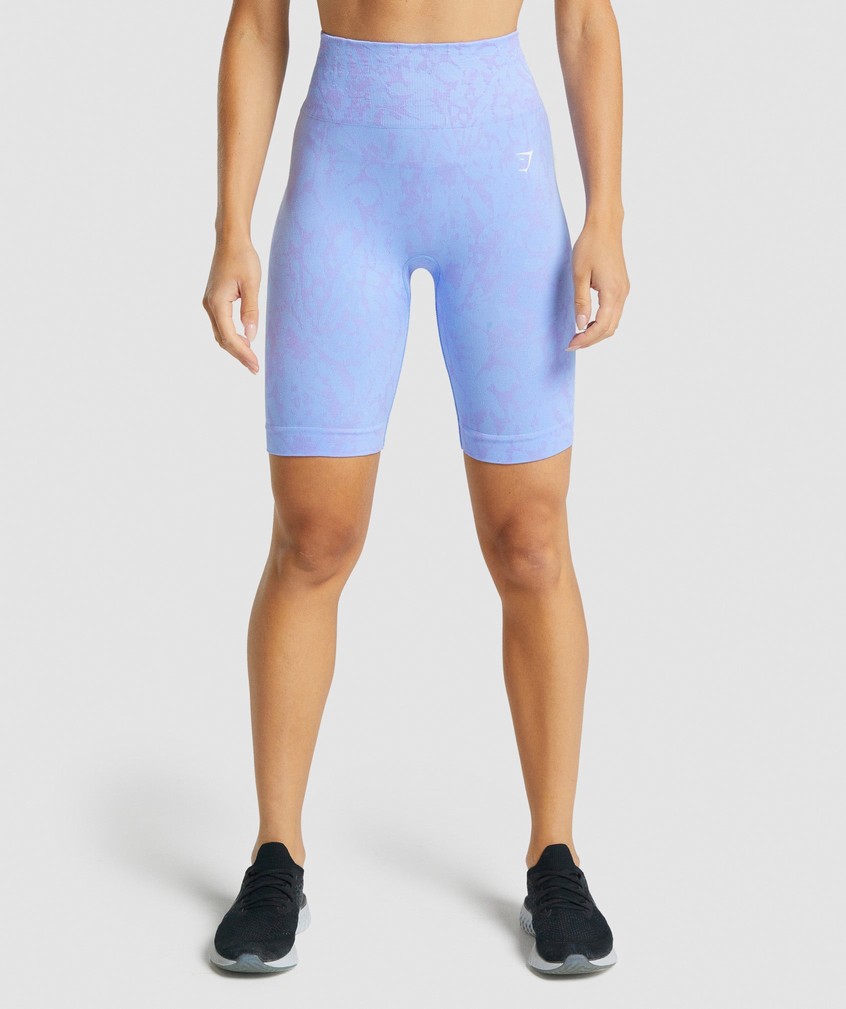 Light Blue Women's Gymshark Adapt Animal Seamless Cycling Shorts | USA-50684