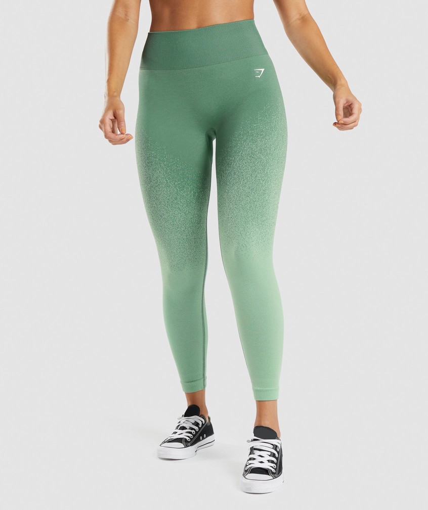 Light Green Women's Gymshark Adapt Ombre Seamless Leggings | USA-50438