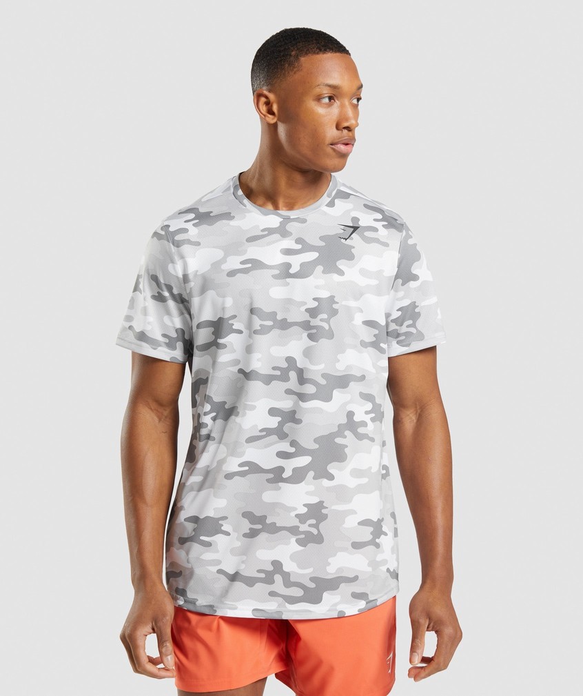 Light Grey Men's Gymshark Arrival T-Shirts | USA-26034