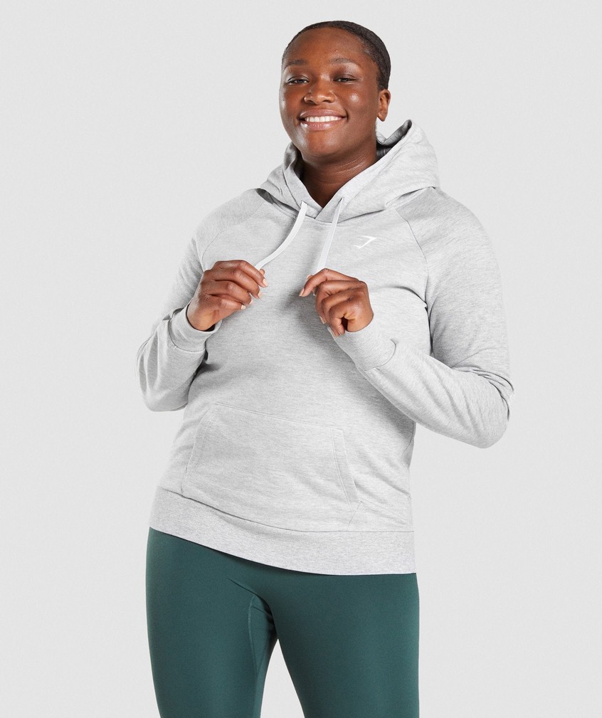 Light Grey Women's Gymshark Training Hoodie | USA-08429