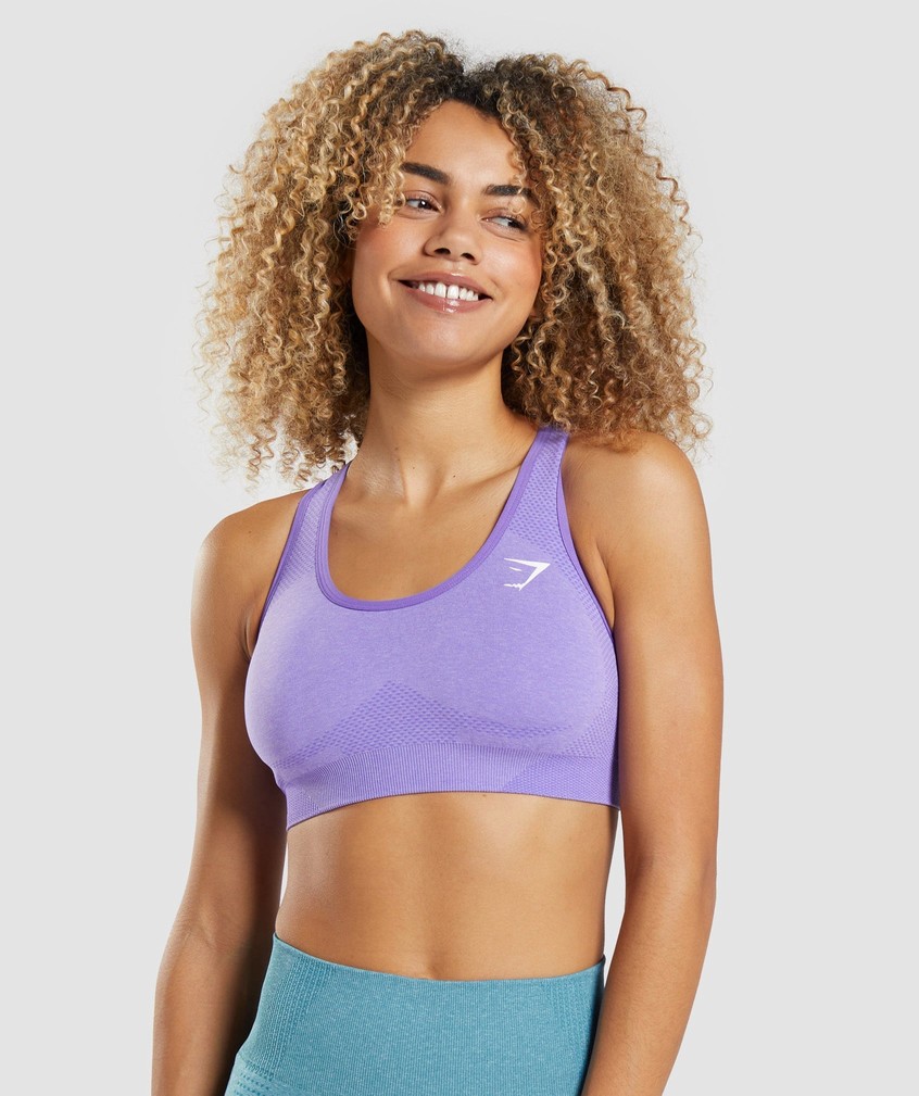 Light Purple Women's Gymshark Vital Seamless 2.0 Sports Bra | USA-80264