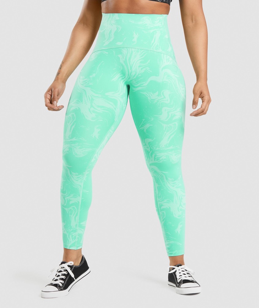 Light Turquoise Women's Gymshark GS Power High Rise Leggings | USA-49213