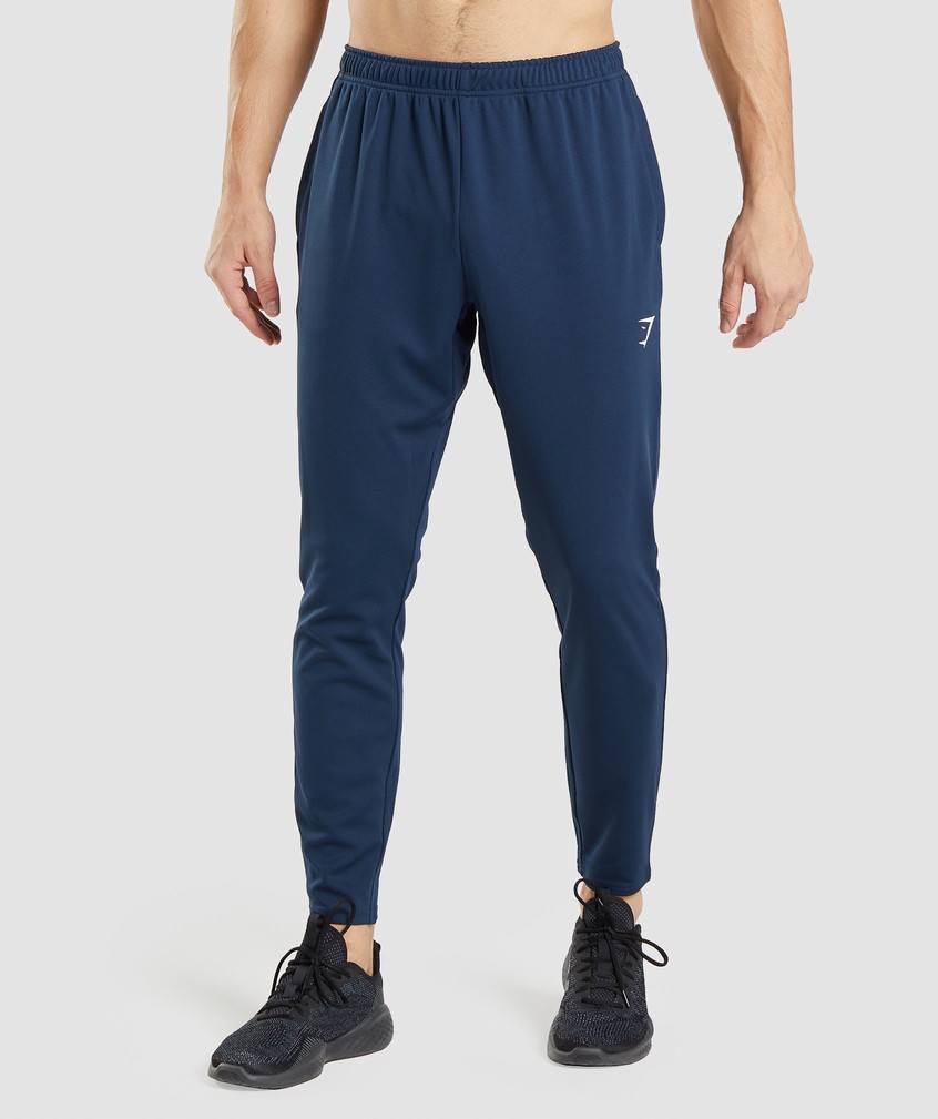 Navy Men's Gymshark Arrival Knit Joggers | USA-84591