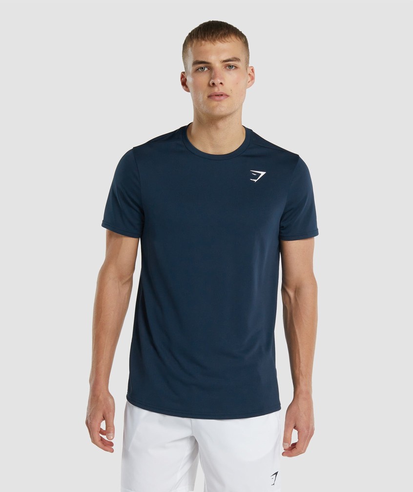 Navy Men's Gymshark Arrival Regular Fit T-Shirts | USA-59012