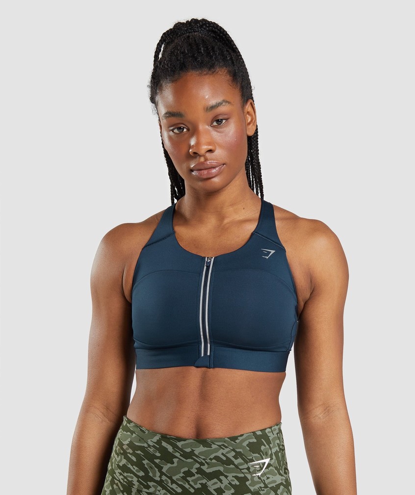 Navy Women's Gymshark Speed Sports Bra | USA-82571