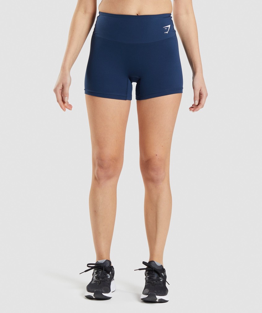 Navy Women's Gymshark Training Shorts | USA-57013