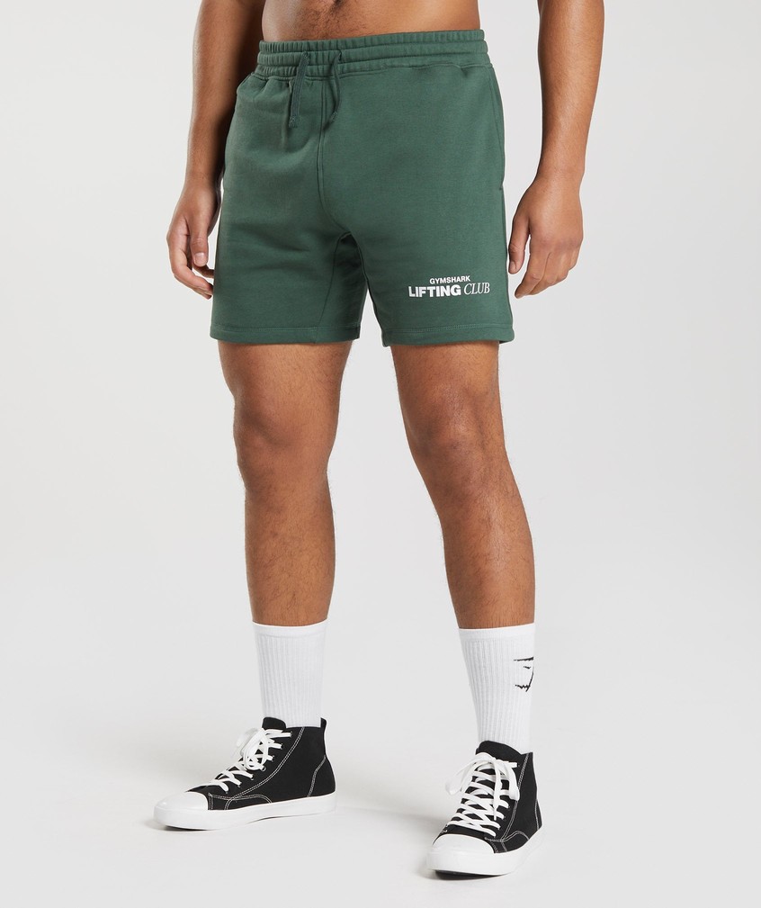 Obsidian Green Men's Gymshark Social Club Shorts | USA-42971