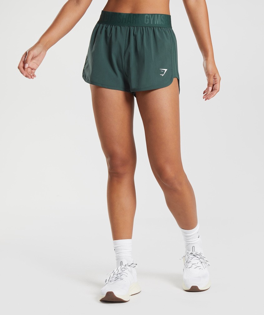 Obsidian Green Women's Gymshark Training Loose Fit Shorts | USA-39527