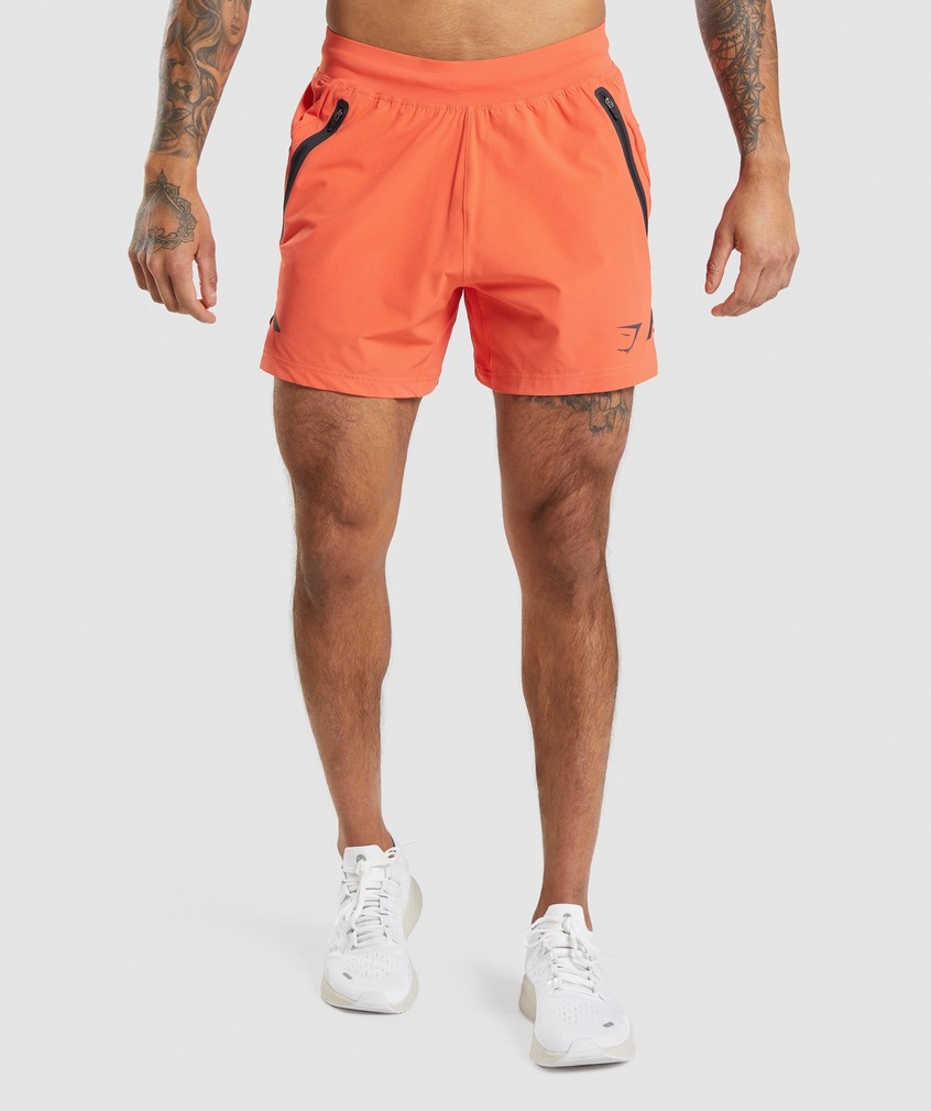 Orange Men's Gymshark Apex 5" Perform Shorts | USA-15039