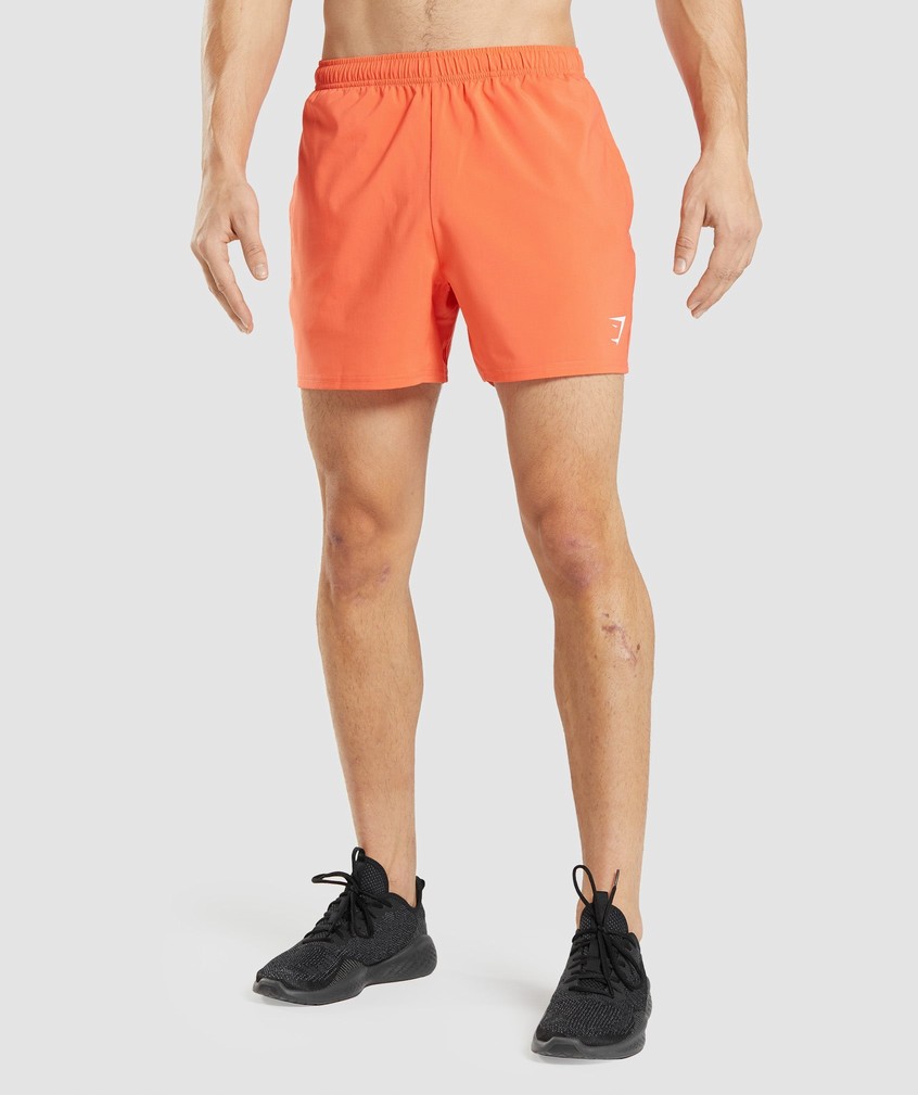 Orange Men's Gymshark Arrival 5" Shorts | USA-65749