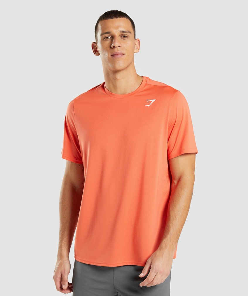 Orange Men's Gymshark Arrival Regular Fit T-Shirts | USA-71423