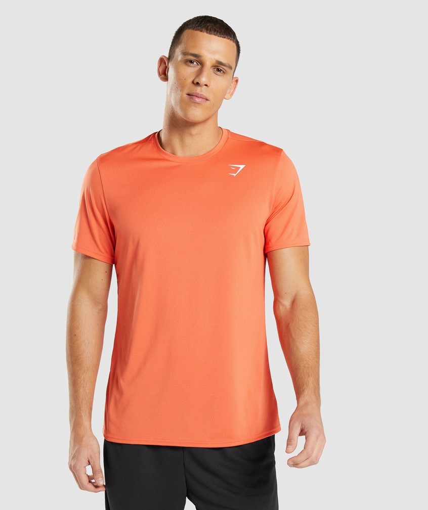 Orange Men's Gymshark Arrival T-Shirts | USA-89623