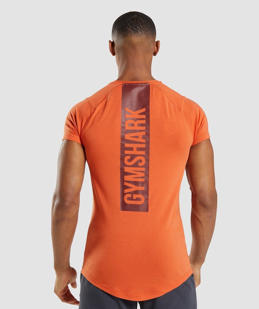 Orange Men's Gymshark Bold T-Shirts | USA-04976