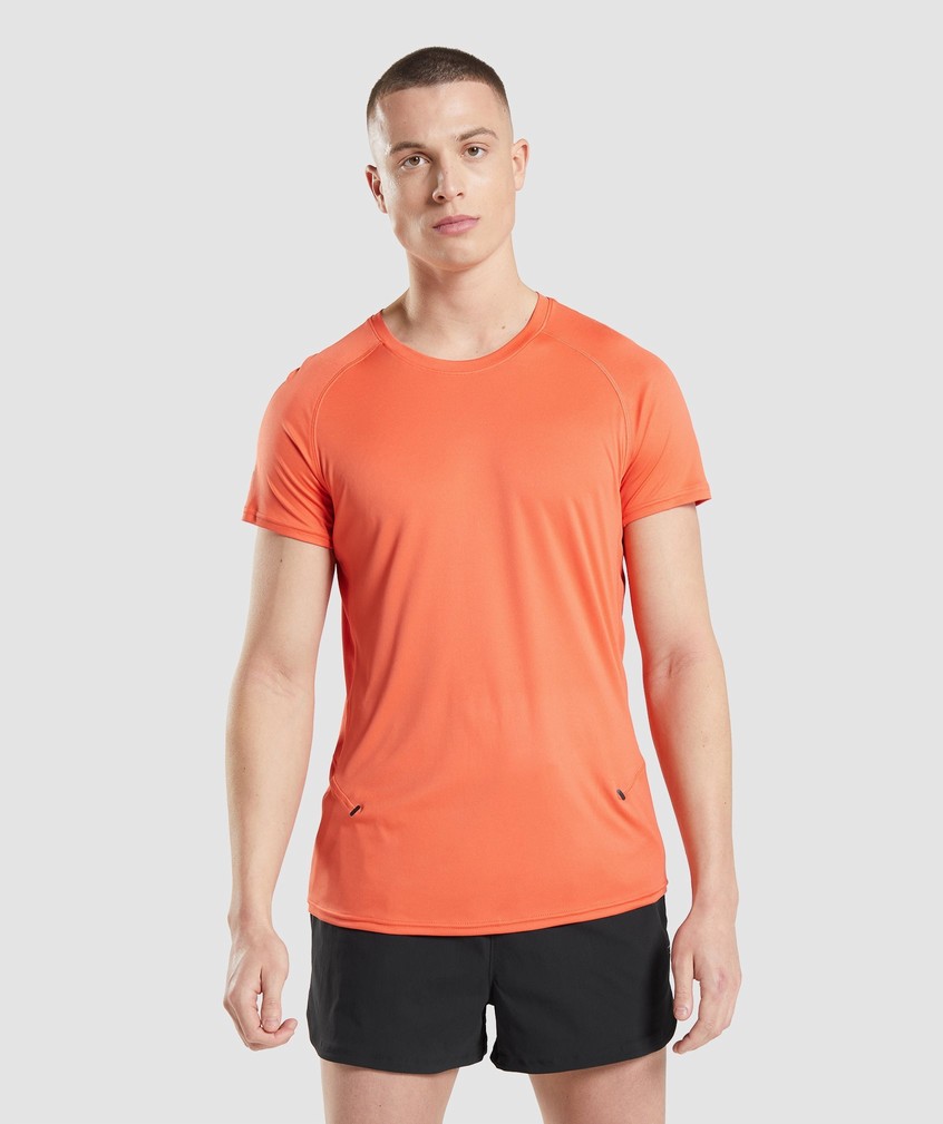 Orange Men's Gymshark Speed Evolve T-Shirts | USA-79035