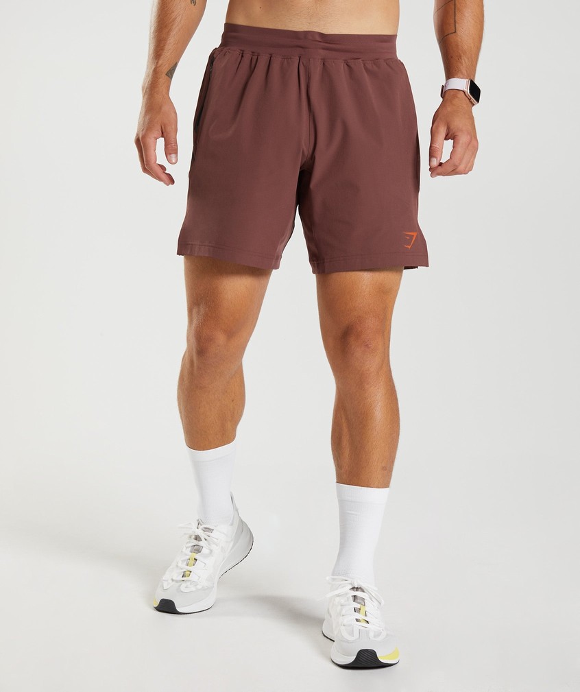 Pink Brown Men's Gymshark Apex 8" Function Shorts | USA-37184