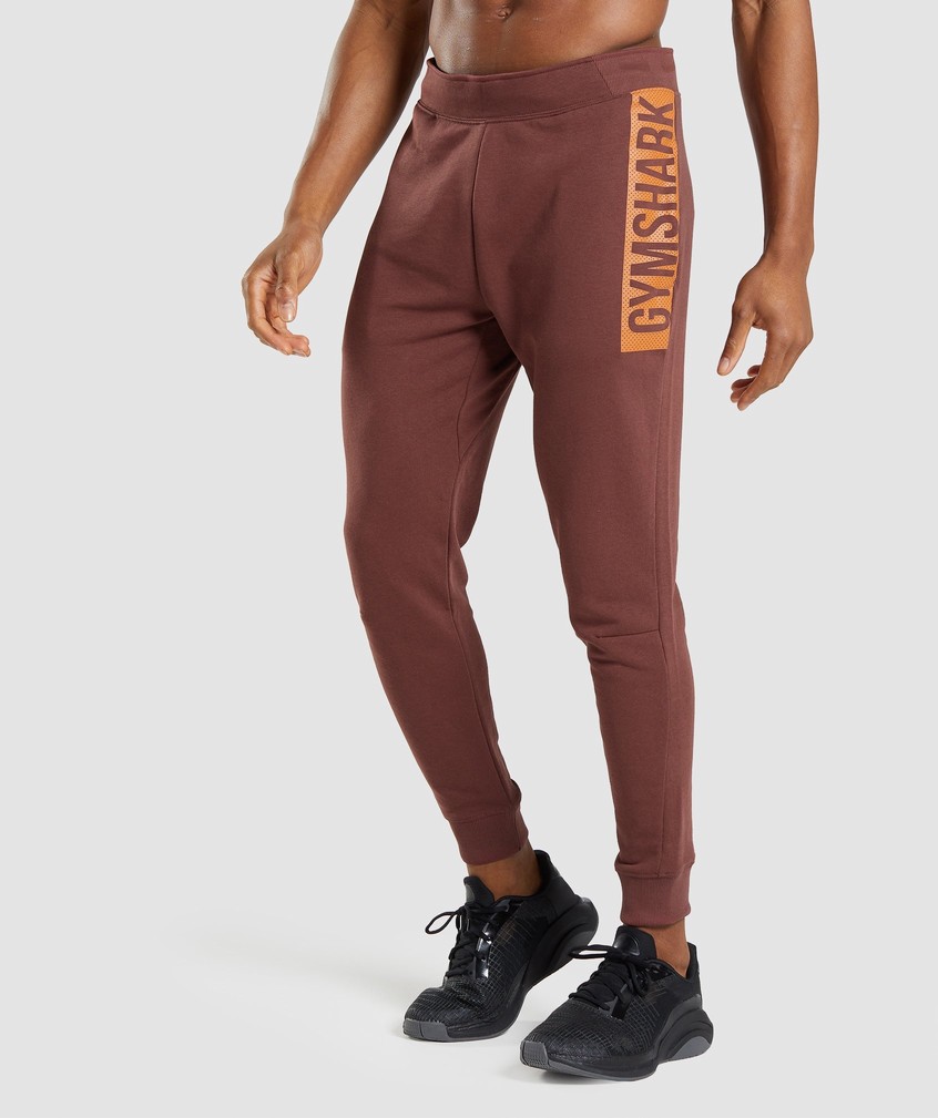 Pink Brown Men's Gymshark Bold Joggers | USA-72631