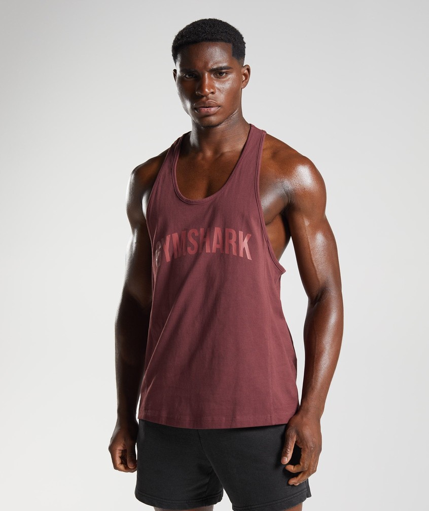 Pink Brown Men's Gymshark Power Stringer | USA-56209