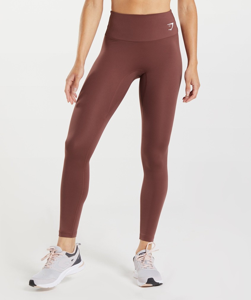 Pink Brown Women's Gymshark Training Leggings | USA-56873