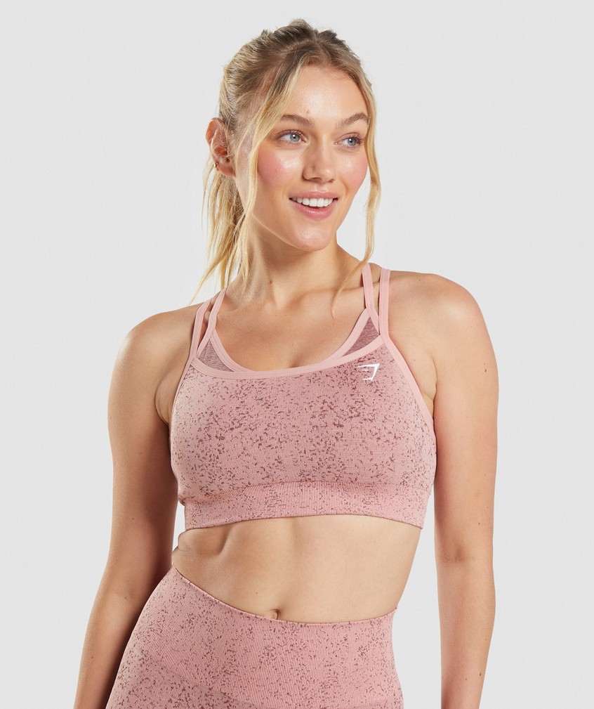 Pink Women's Gymshark Adapt Fleck Seamless Sports Bra | USA-08935