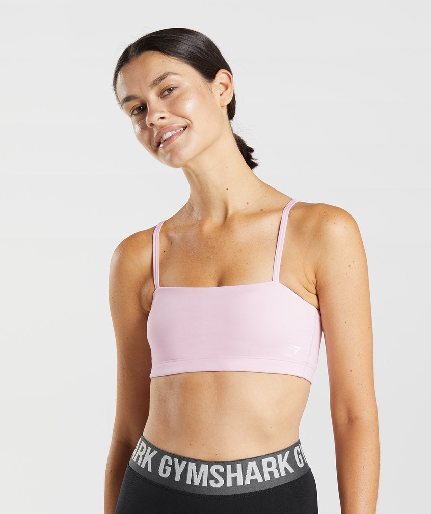 Pink Women's Gymshark Bandeau Sports Bra | USA-63492