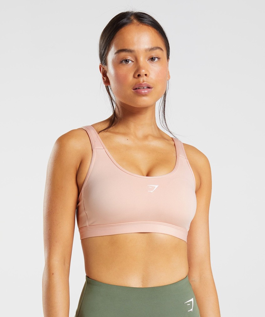 Pink Women's Gymshark Fraction Sports Bra | USA-17408