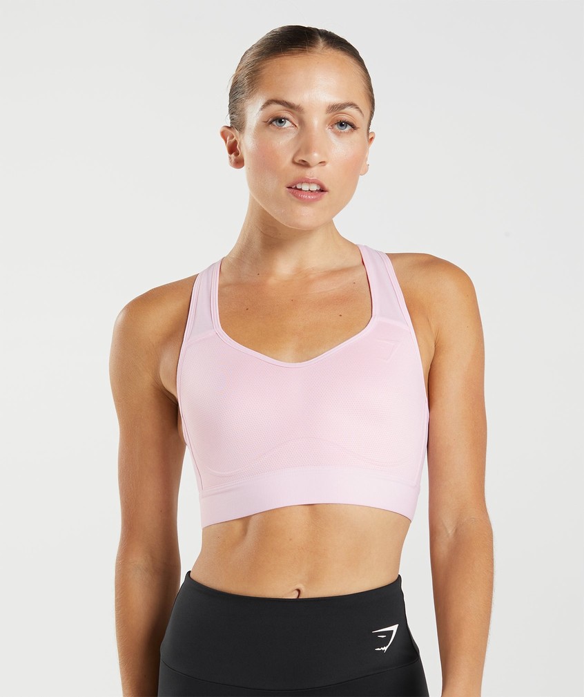 Pink Women's Gymshark Lightweight High Support Sports Bra | USA-13482