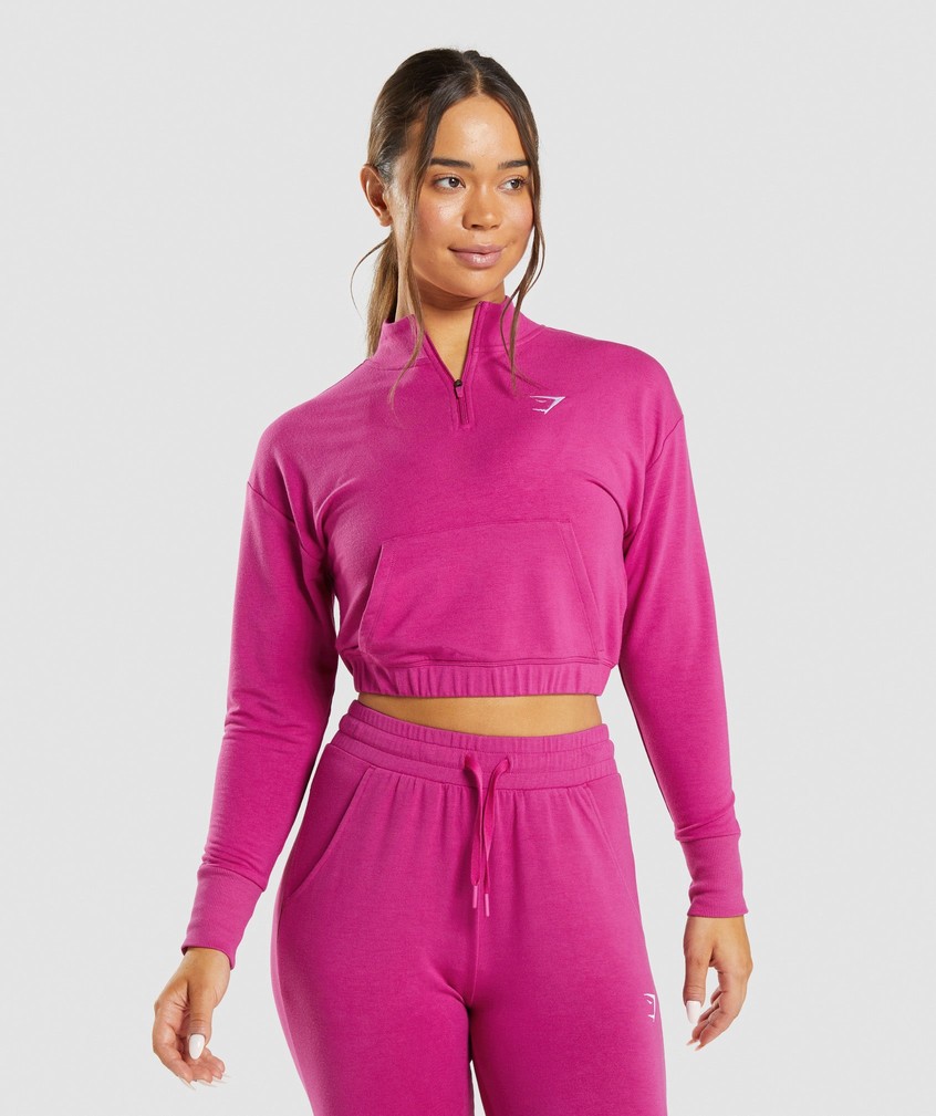 Pink Women's Gymshark Training Pippa Pullover | USA-08762