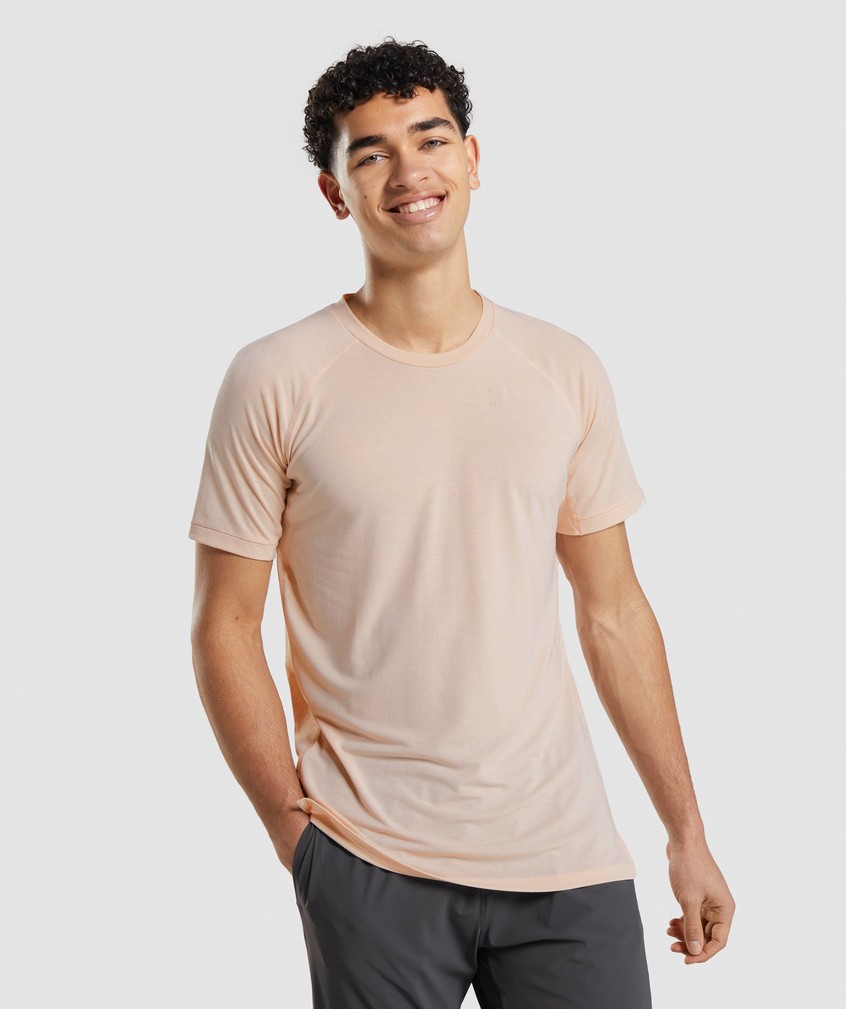 Purple Pink Men's Gymshark Studio Amplify T-Shirts | USA-97315