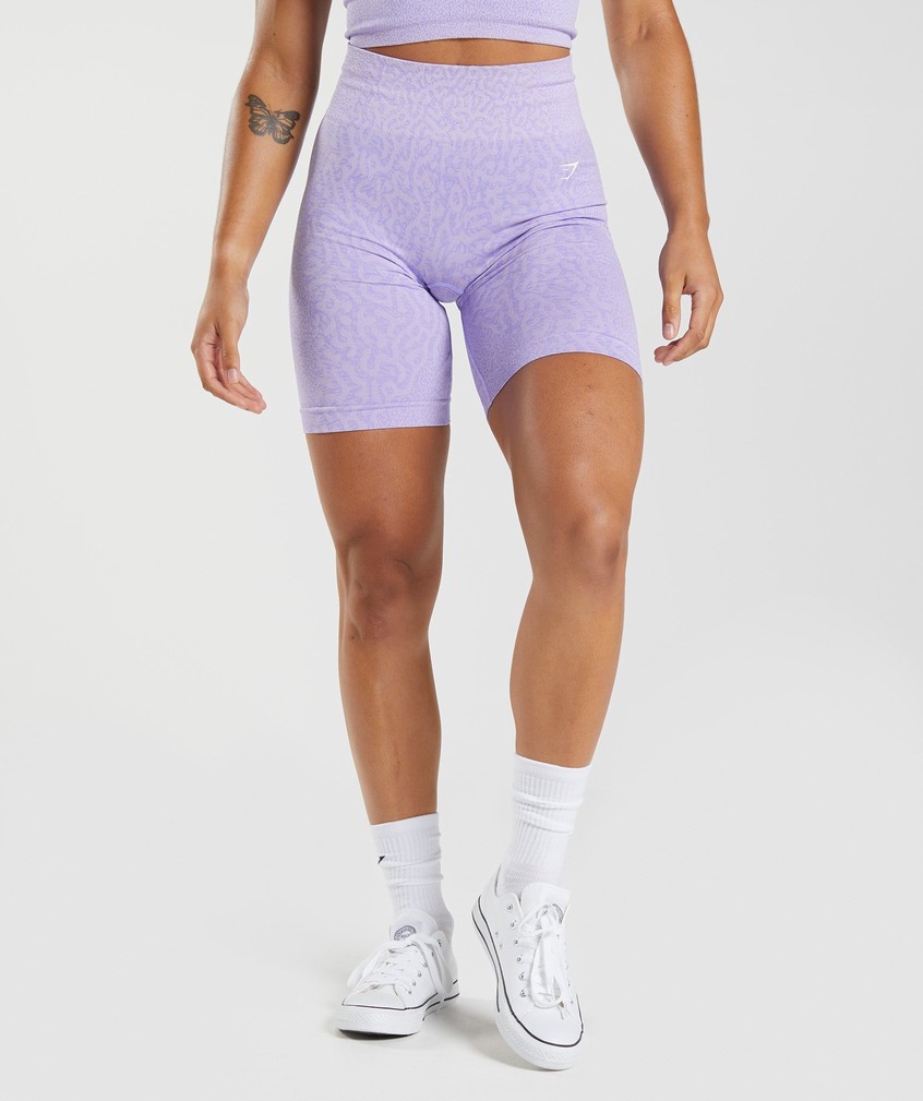 Purple Women's Gymshark Adapt Animal Seamless Cycling Shorts | USA-51693