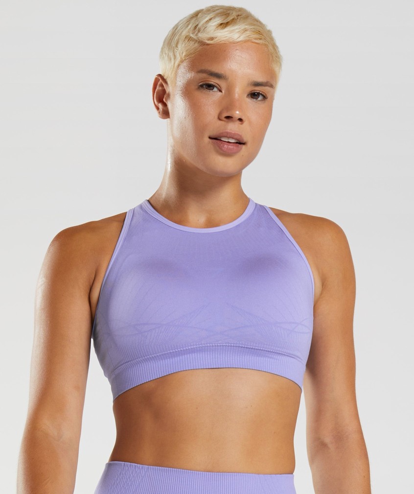 Purple Women's Gymshark Apex Seamless Sports Bra | USA-08943