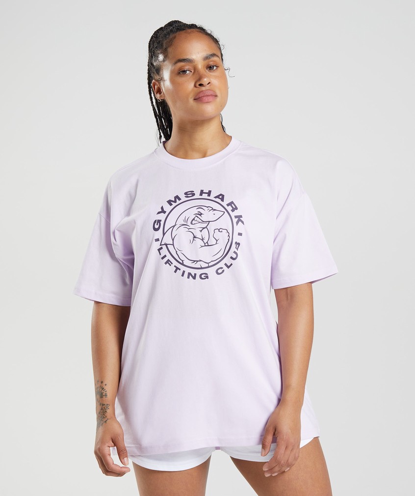 Purple Women's Gymshark Legacy Oversized T-Shirts | USA-23680