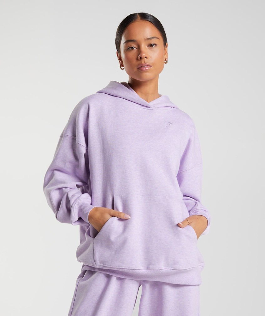 Purple Women's Gymshark Rest Day Sweats Hoodie | USA-30781